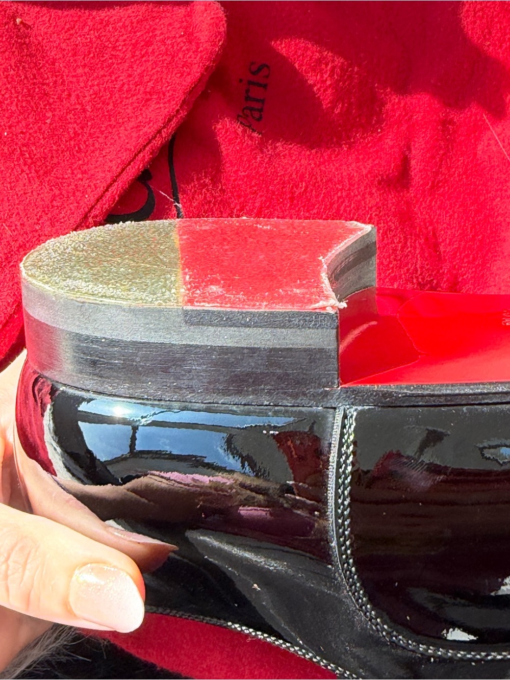 Christian Louboutin Greggo Patent Leather Oxford Shoes Black Like New (US 12.5) - Picture 12 of 13